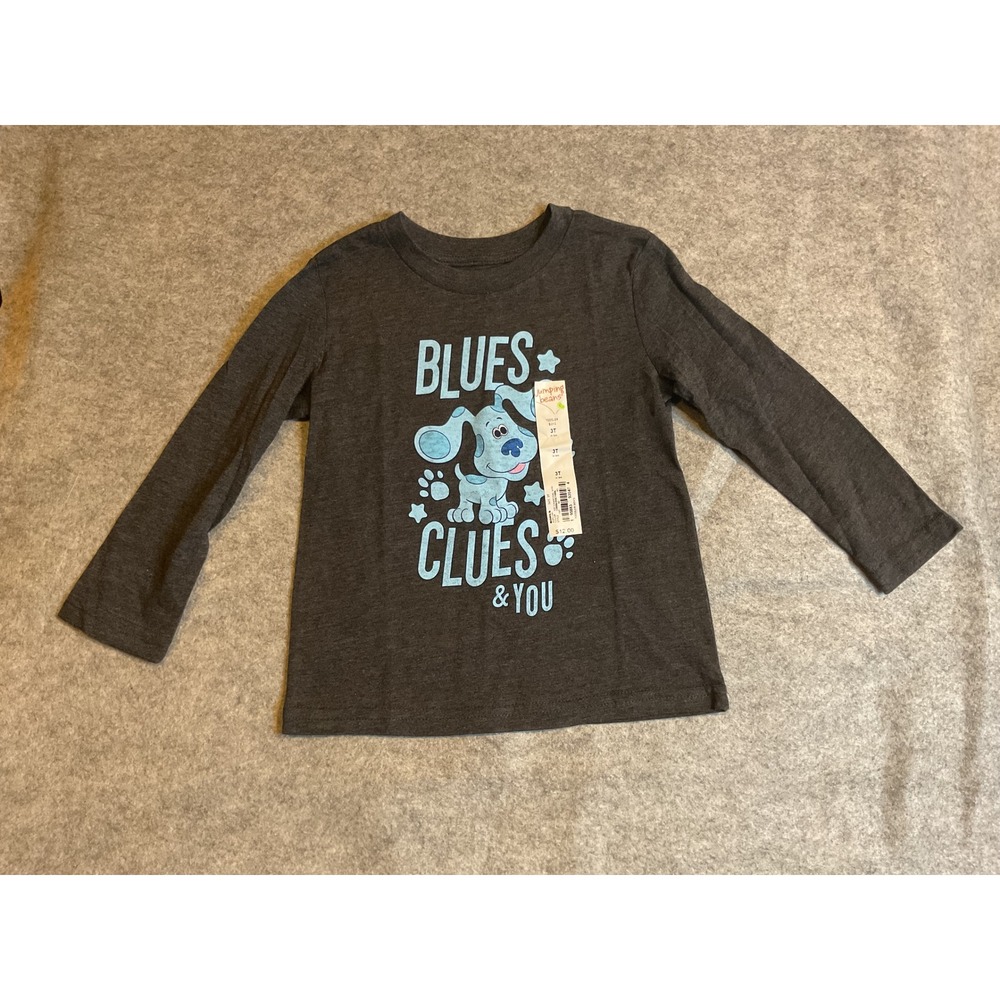 Jumping Beans Blues Clues & You Toddler Boys Long Sleeve Graphic Tee Grey 3T